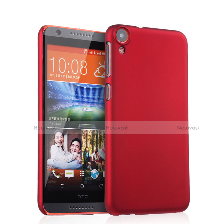 Hard Rigid Plastic Matte Finish Snap On Cover for HTC Desire 820 Red