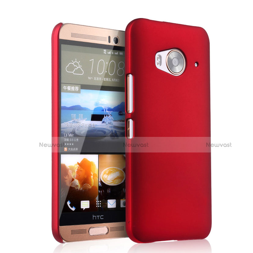 Hard Rigid Plastic Matte Finish Snap On Cover for HTC One Me Red