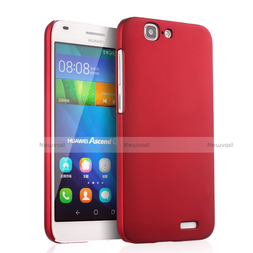 Hard Rigid Plastic Matte Finish Snap On Cover for Huawei Ascend G7 Red