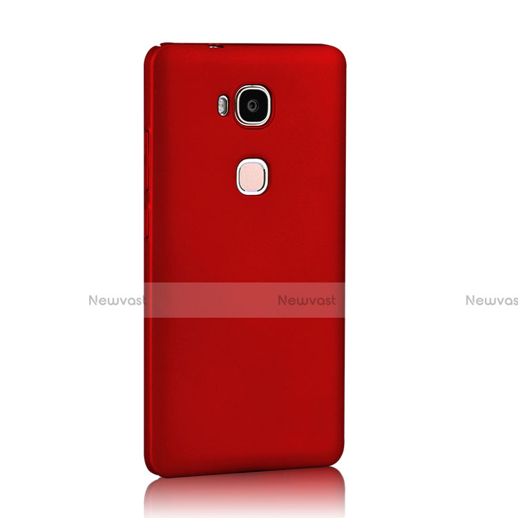 Hard Rigid Plastic Matte Finish Snap On Cover for Huawei GR5 Red