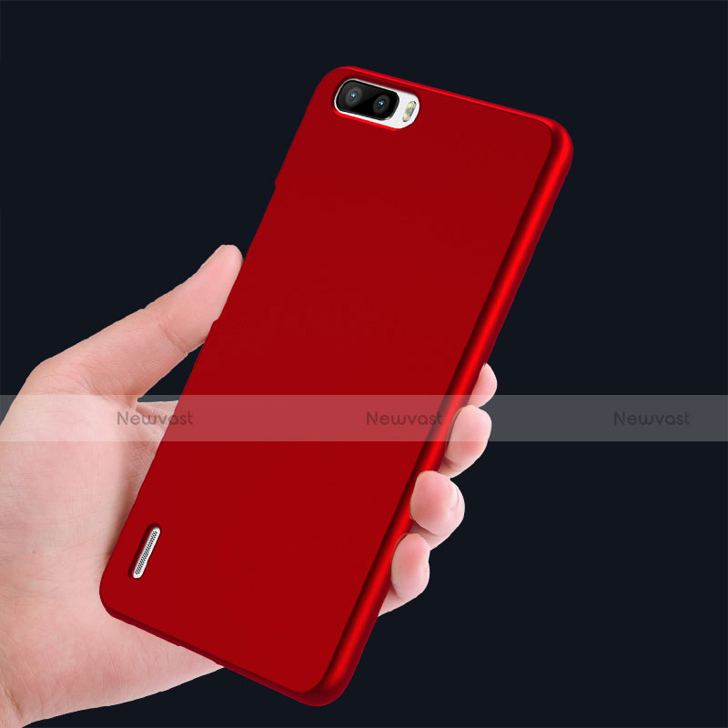 Hard Rigid Plastic Matte Finish Snap On Cover for Huawei Honor 6 Plus Red