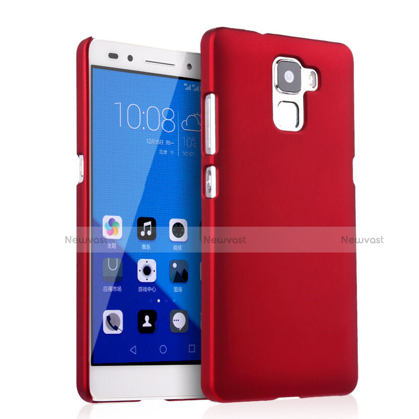 Hard Rigid Plastic Matte Finish Snap On Cover for Huawei Honor 7 Dual SIM Red