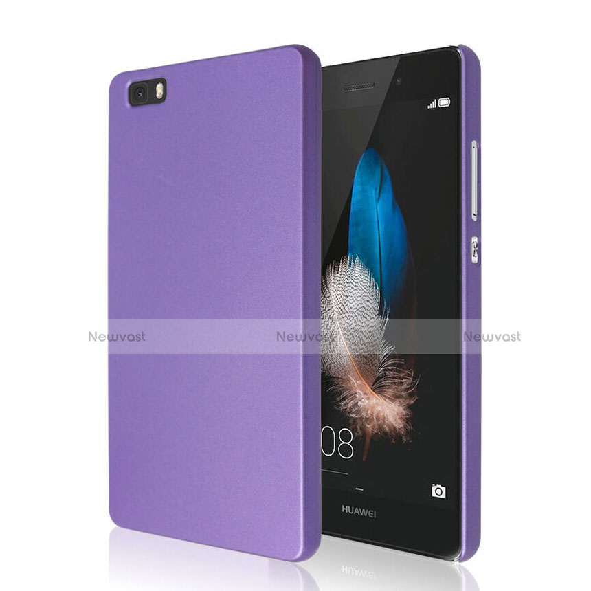 Hard Rigid Plastic Matte Finish Snap On Cover for Huawei P8 Lite Purple