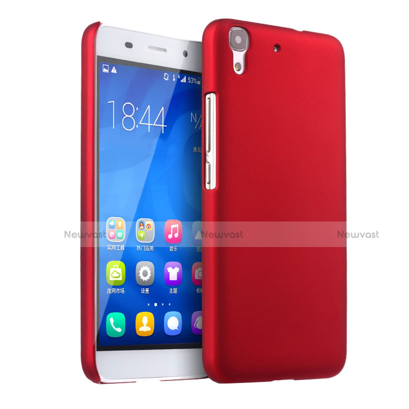 Hard Rigid Plastic Matte Finish Snap On Cover for Huawei Y6 Red