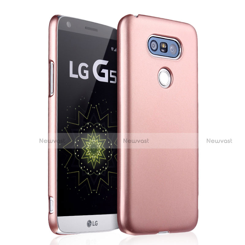 Hard Rigid Plastic Matte Finish Snap On Cover for LG G5 Rose Gold