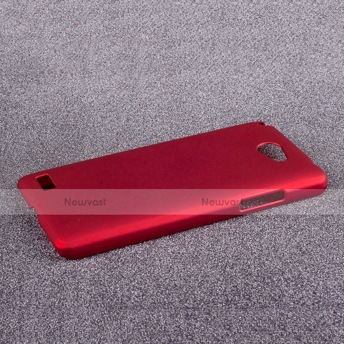 Hard Rigid Plastic Matte Finish Snap On Cover for LG L Bello 2 Red