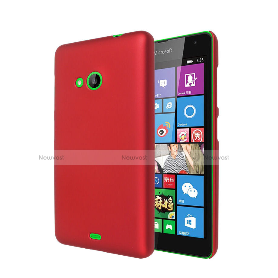 Hard Rigid Plastic Matte Finish Snap On Cover for Microsoft Lumia 535 Red