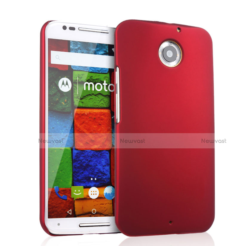 Hard Rigid Plastic Matte Finish Snap On Cover for Motorola Moto X (2nd Gen) Red
