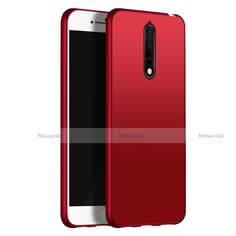 Hard Rigid Plastic Matte Finish Snap On Cover for Nokia 8 Red