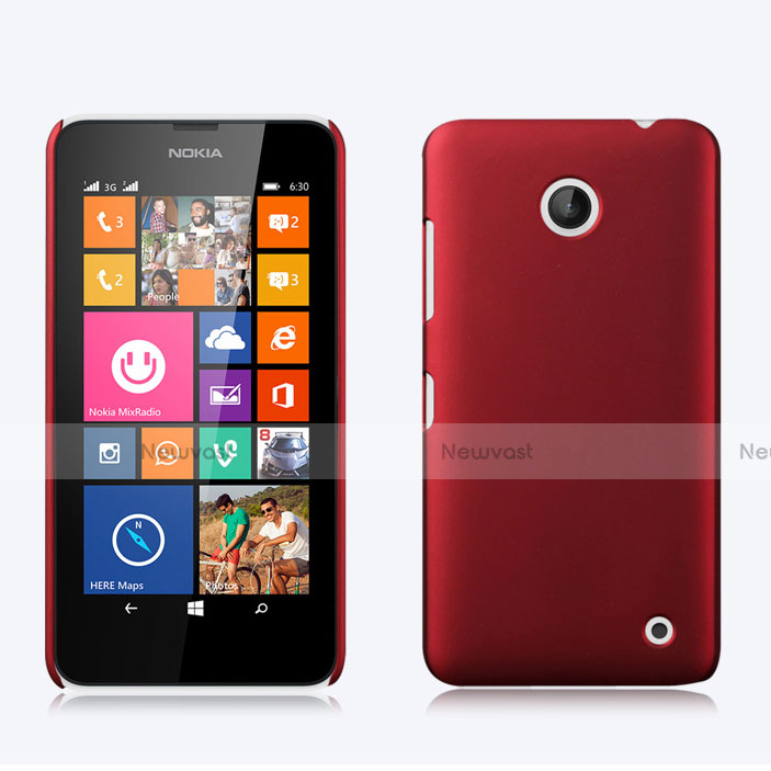 Hard Rigid Plastic Matte Finish Snap On Cover for Nokia Lumia 630 Red