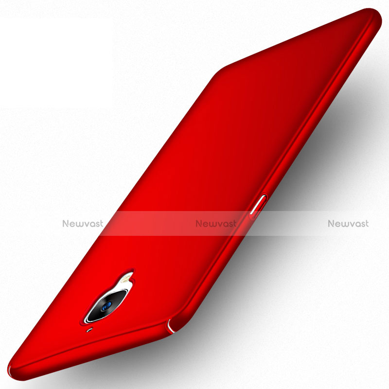 Hard Rigid Plastic Matte Finish Snap On Cover for OnePlus 3 Red