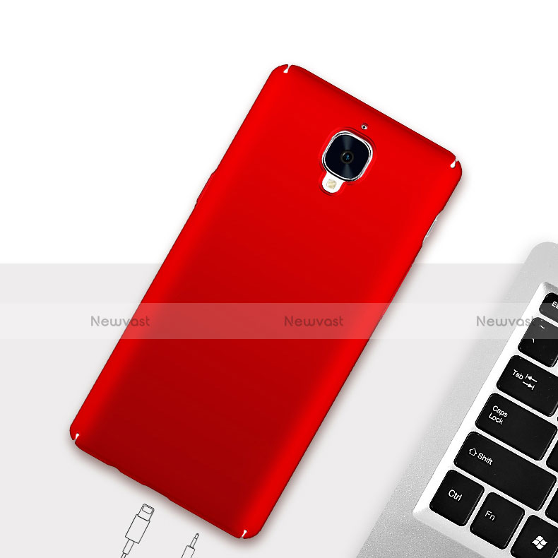 Hard Rigid Plastic Matte Finish Snap On Cover for OnePlus 3T Red