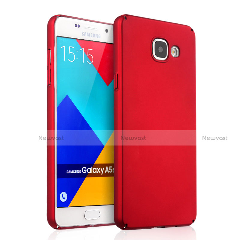 Hard Rigid Plastic Matte Finish Snap On Cover for Samsung Galaxy A5 (2016) SM-A510F Red