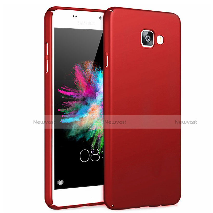 Hard Rigid Plastic Matte Finish Snap On Cover for Samsung Galaxy A5 (2017) Duos Red