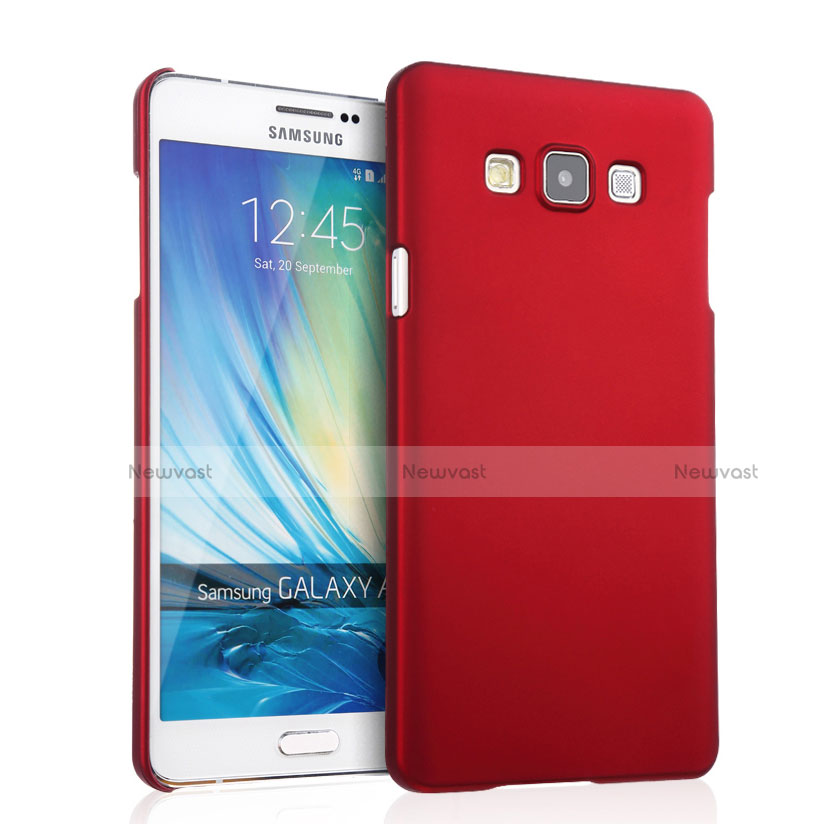 Hard Rigid Plastic Matte Finish Snap On Cover for Samsung Galaxy A7 SM-A700 Red