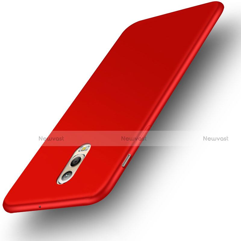 Hard Rigid Plastic Matte Finish Snap On Cover for Samsung Galaxy C8 C710F Red