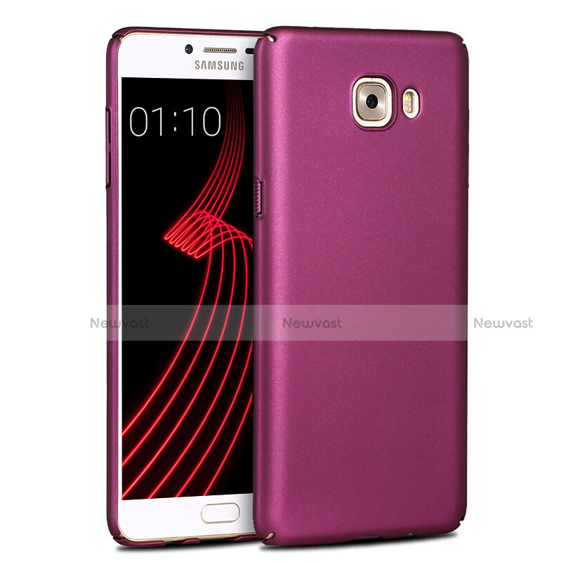 Hard Rigid Plastic Matte Finish Snap On Cover for Samsung Galaxy C9 Pro C9000 Purple