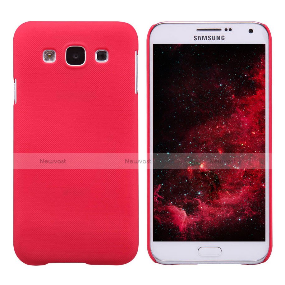 Hard Rigid Plastic Matte Finish Snap On Cover for Samsung Galaxy E7 SM-E700 E7000 Red