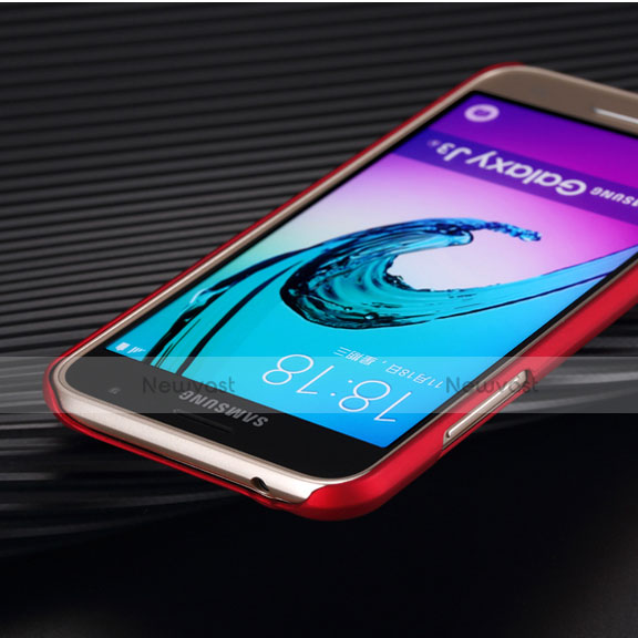 Hard Rigid Plastic Matte Finish Snap On Cover for Samsung Galaxy J3 (2016) J320F J3109 Red