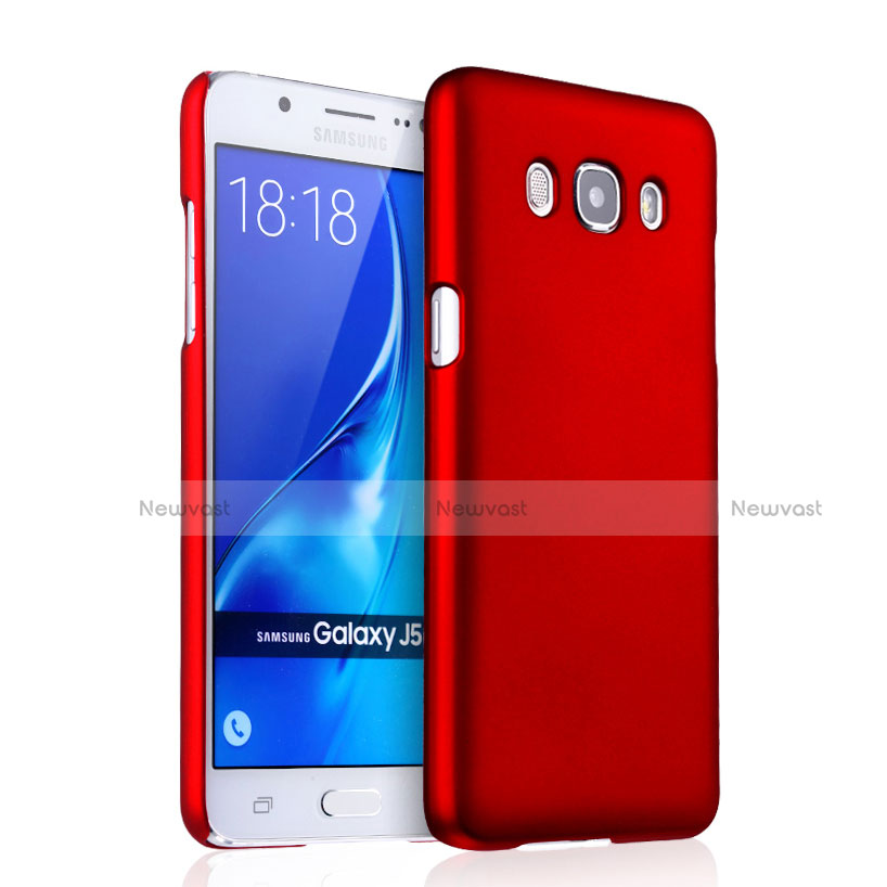 Hard Rigid Plastic Matte Finish Snap On Cover for Samsung Galaxy J5 (2016) J510FN J5108 Red