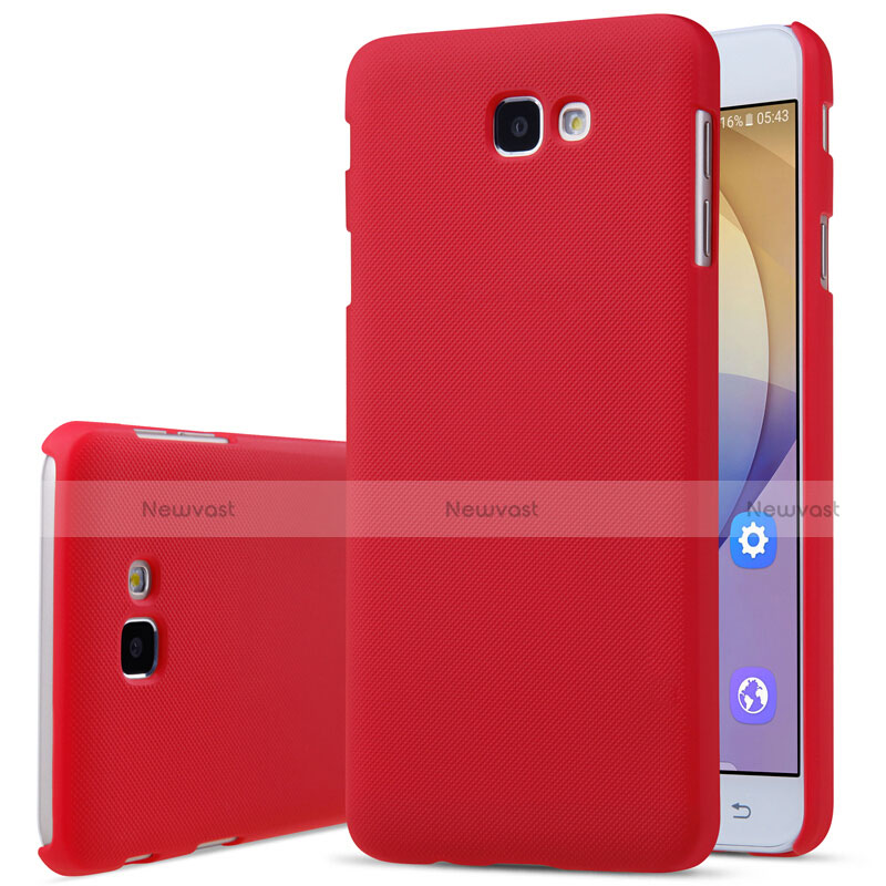Hard Rigid Plastic Matte Finish Snap On Cover for Samsung Galaxy J5 Prime G570F Red