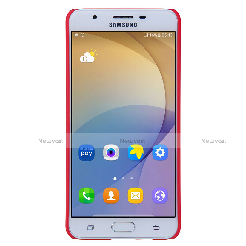 Hard Rigid Plastic Matte Finish Snap On Cover for Samsung Galaxy J5 Prime G570F Red