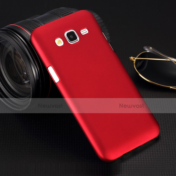 Hard Rigid Plastic Matte Finish Snap On Cover for Samsung Galaxy J5 SM-J500F Red