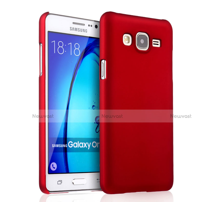 Hard Rigid Plastic Matte Finish Snap On Cover for Samsung Galaxy On5 G550FY Red
