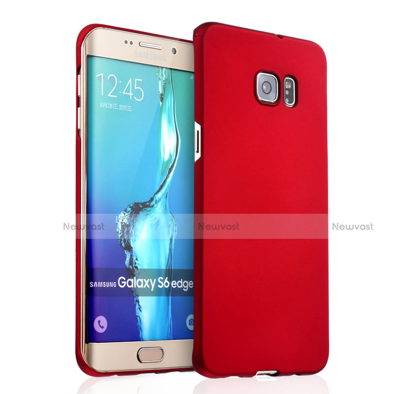 Hard Rigid Plastic Matte Finish Snap On Cover for Samsung Galaxy S6 Edge+ Plus SM-G928F Red