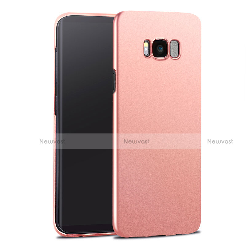 Hard Rigid Plastic Matte Finish Snap On Cover for Samsung Galaxy S8 Rose Gold