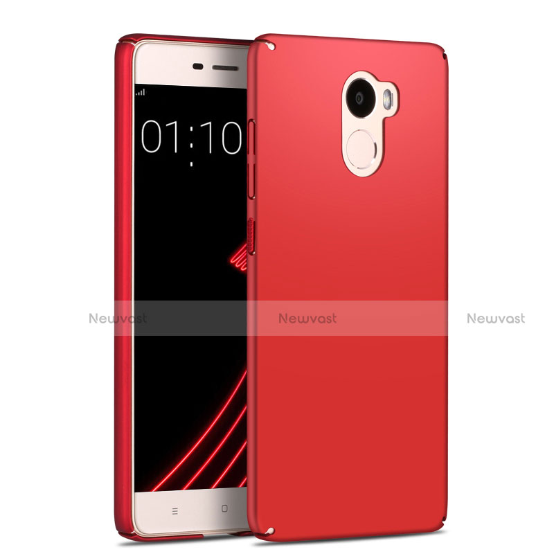 Hard Rigid Plastic Matte Finish Snap On Cover for Xiaomi Redmi 4 Standard Edition Red