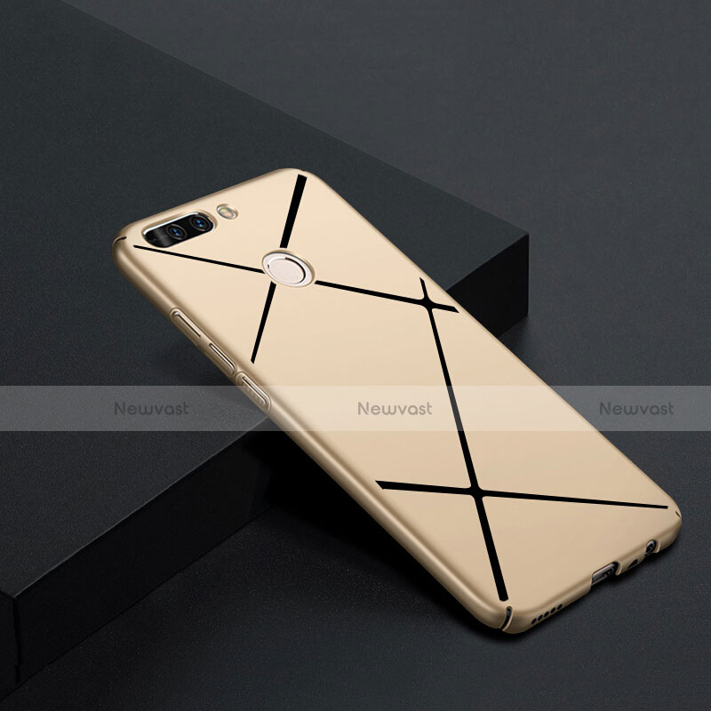 Hard Rigid Plastic Matte Finish Snap On Cover Line for Huawei Honor V9 Gold