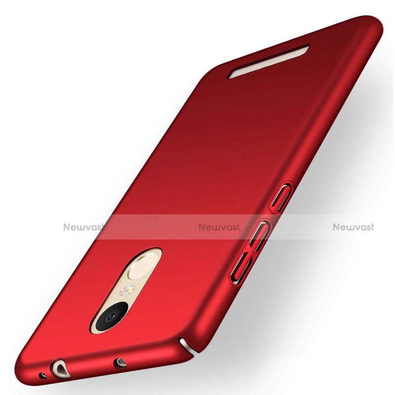 Hard Rigid Plastic Matte Finish Snap On Cover M01 for Xiaomi Redmi Note 3 Red