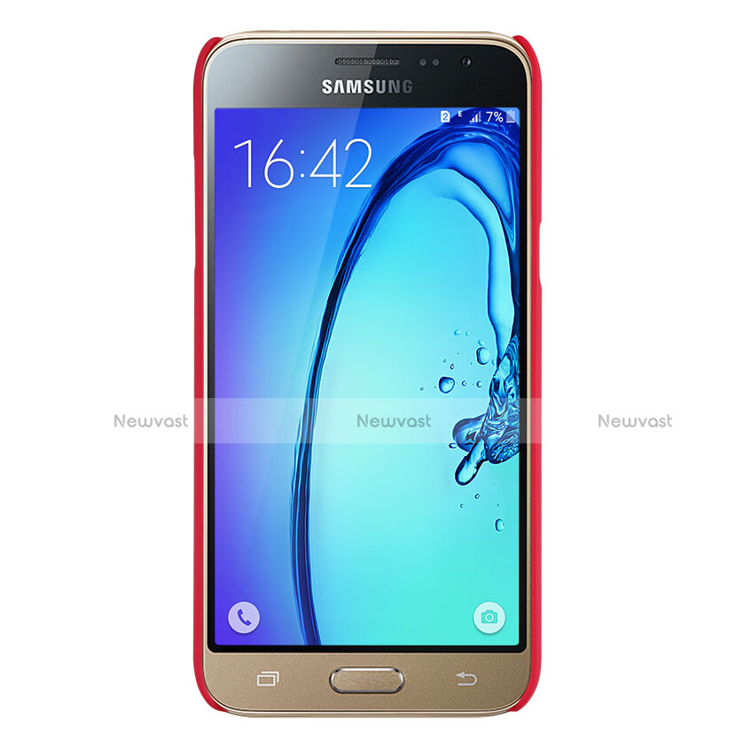 Hard Rigid Plastic Matte Finish Snap On Cover M02 for Samsung Galaxy Amp Prime J320P J320M Red