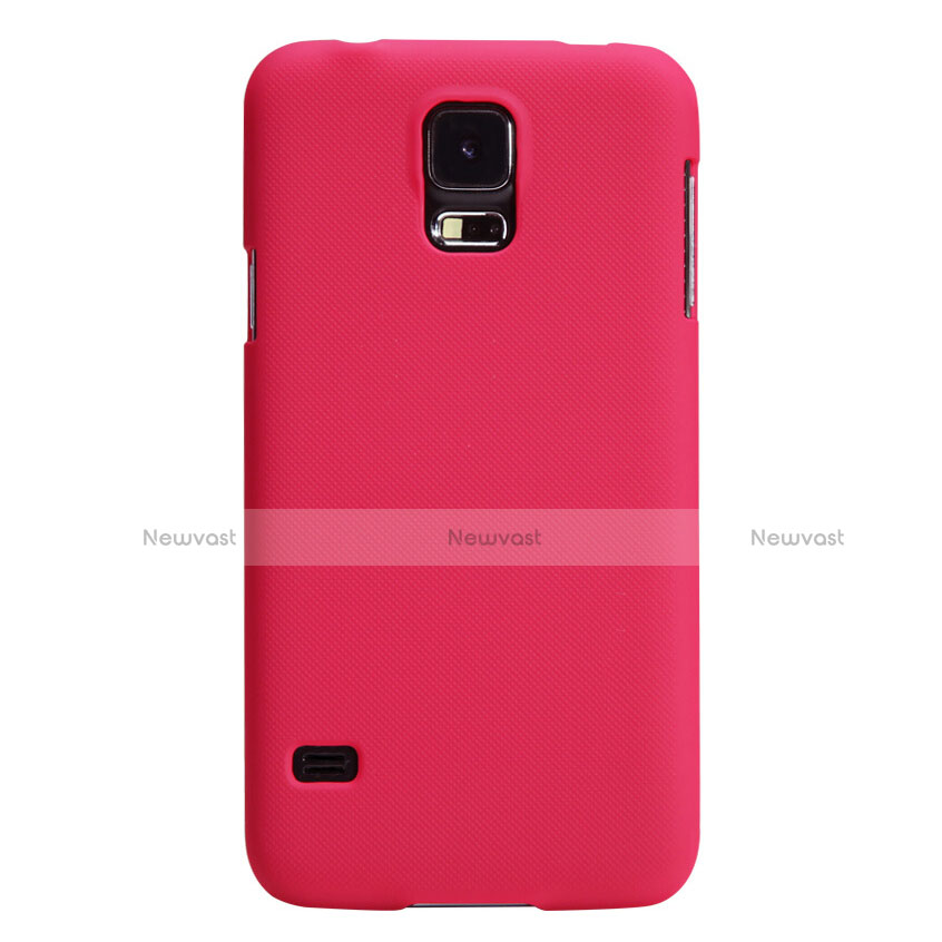 Hard Rigid Plastic Matte Finish Snap On Cover M02 for Samsung Galaxy S5 G900F G903F Red