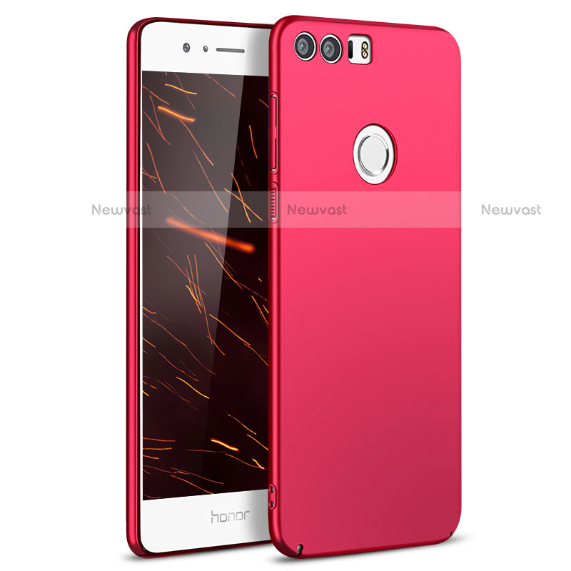 Hard Rigid Plastic Matte Finish Snap On Cover M05 for Huawei Honor 8 Red