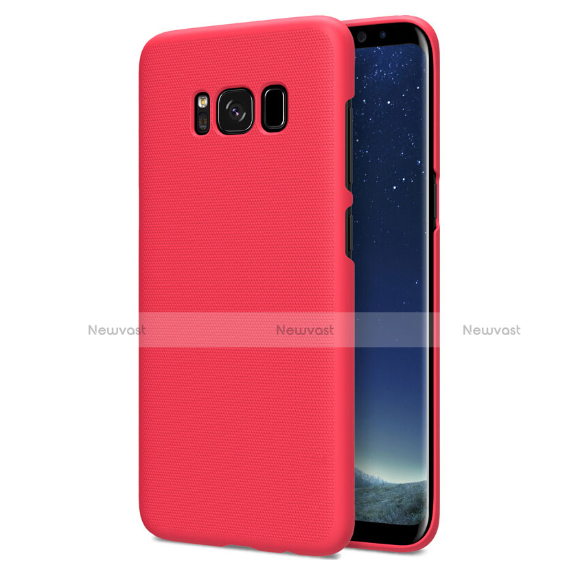 Hard Rigid Plastic Matte Finish Snap On Cover P01 for Samsung Galaxy S8 Red