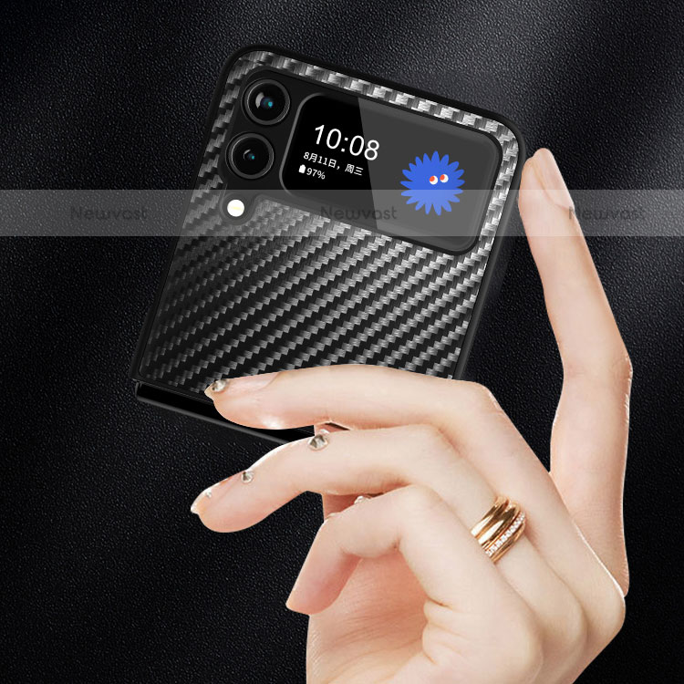 Hard Rigid Plastic Matte Finish Twill Snap On Case Cover for Samsung Galaxy Z Flip3 5G