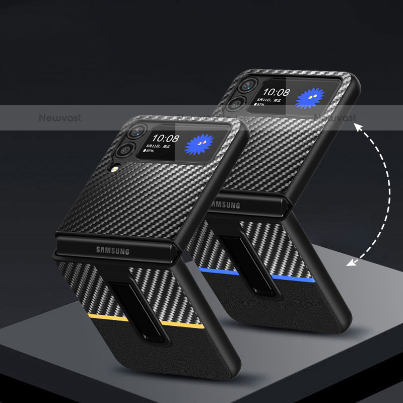 Hard Rigid Plastic Matte Finish Twill Snap On Case Cover for Samsung Galaxy Z Flip3 5G