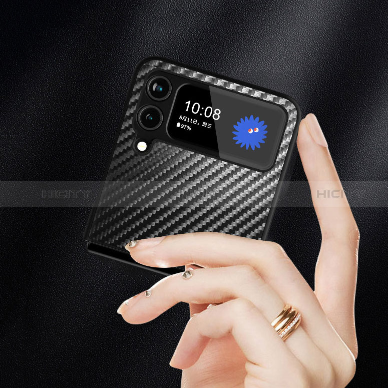 Hard Rigid Plastic Matte Finish Twill Snap On Case Cover for Samsung Galaxy Z Flip4 5G
