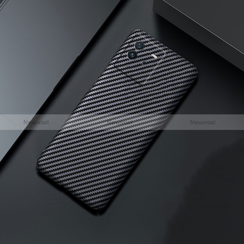 Hard Rigid Plastic Matte Finish Twill Snap On Case Cover for Vivo iQOO Neo6 5G Black