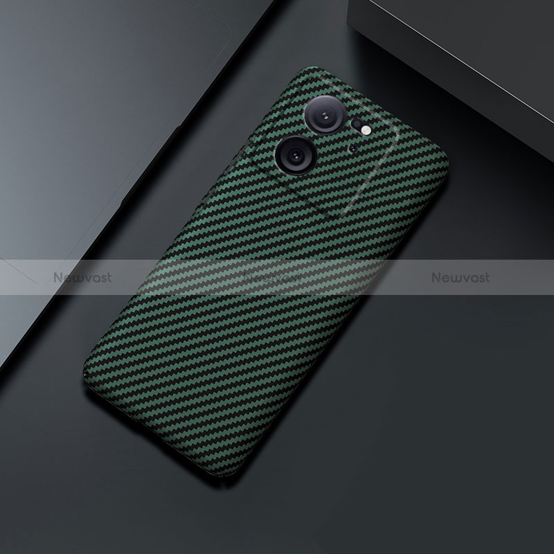 Hard Rigid Plastic Matte Finish Twill Snap On Case Cover for Xiaomi Mi 13T Pro 5G Green