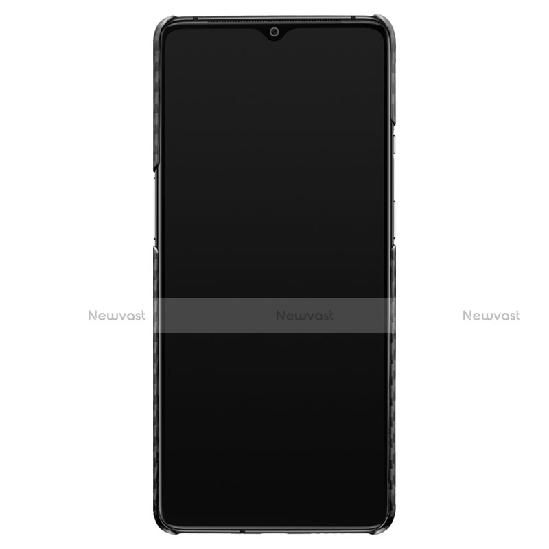 Hard Rigid Plastic Matte Finish Twill Snap On Case for OnePlus 7T Black