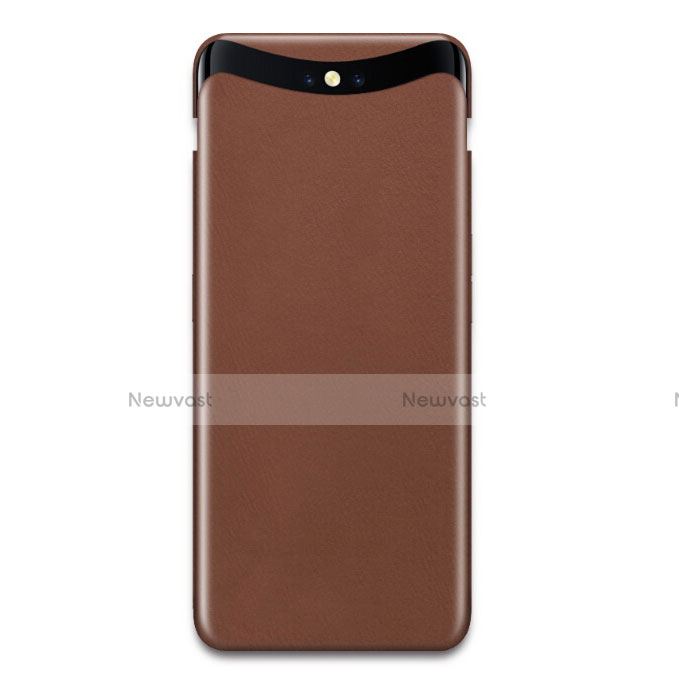 Hard Rigid Plastic Matte Finish Twill Snap On Case for Oppo Find X Brown