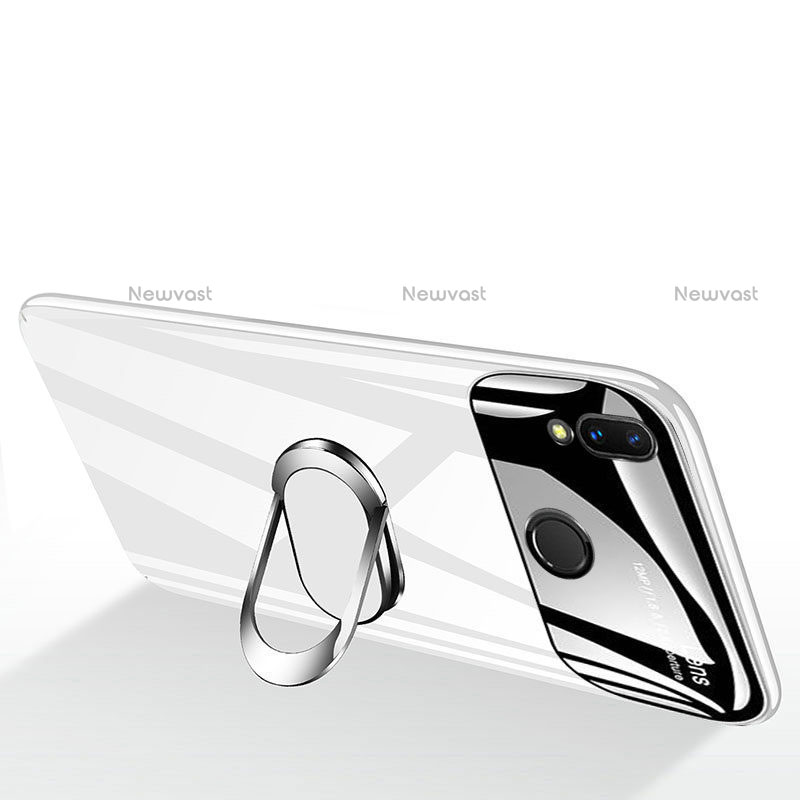 Hard Rigid Plastic Mirror Cover Case 360 Degrees Magnetic Finger Ring Stand for Huawei Nova 3i