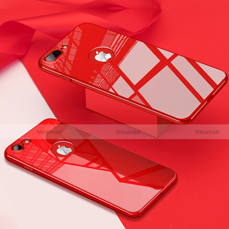 Hard Rigid Plastic Mirror Snap On Case for Apple iPhone 7 Plus Red