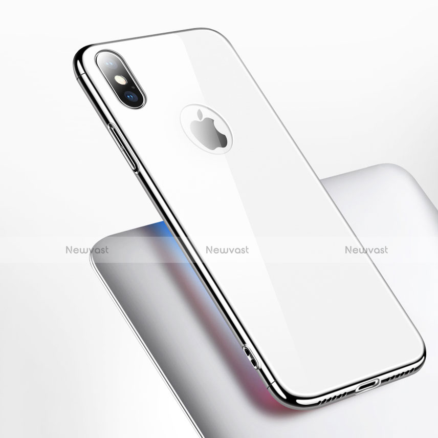Hard Rigid Plastic Mirror Snap On Case for Apple iPhone Xs Max White