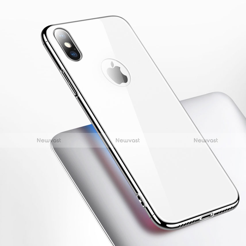 Hard Rigid Plastic Mirror Snap On Case for Apple iPhone Xs White