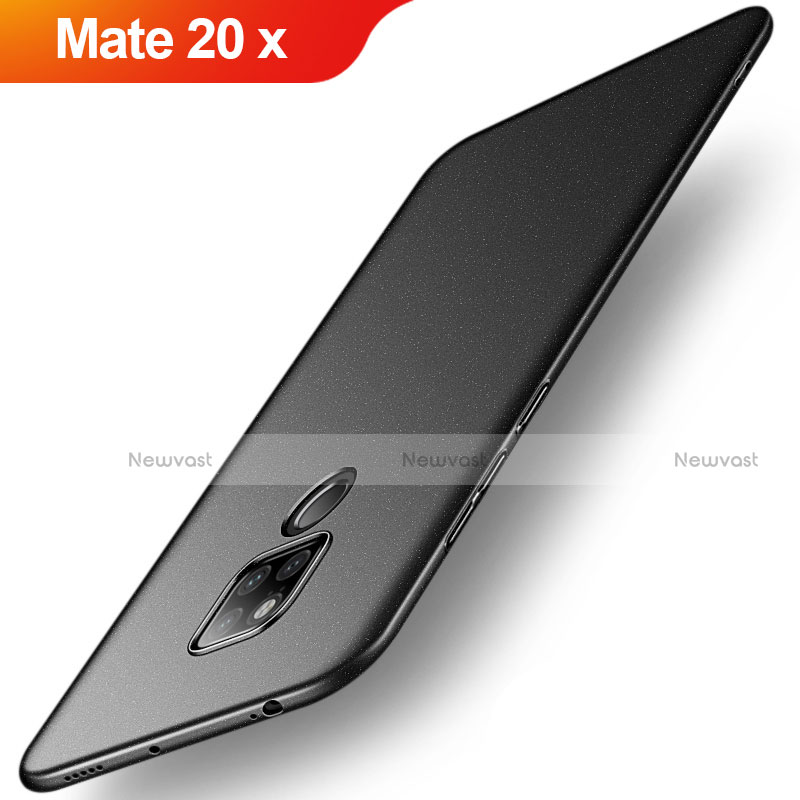 Hard Rigid Plastic Quicksand Cover Case for Huawei Mate 20 X Black