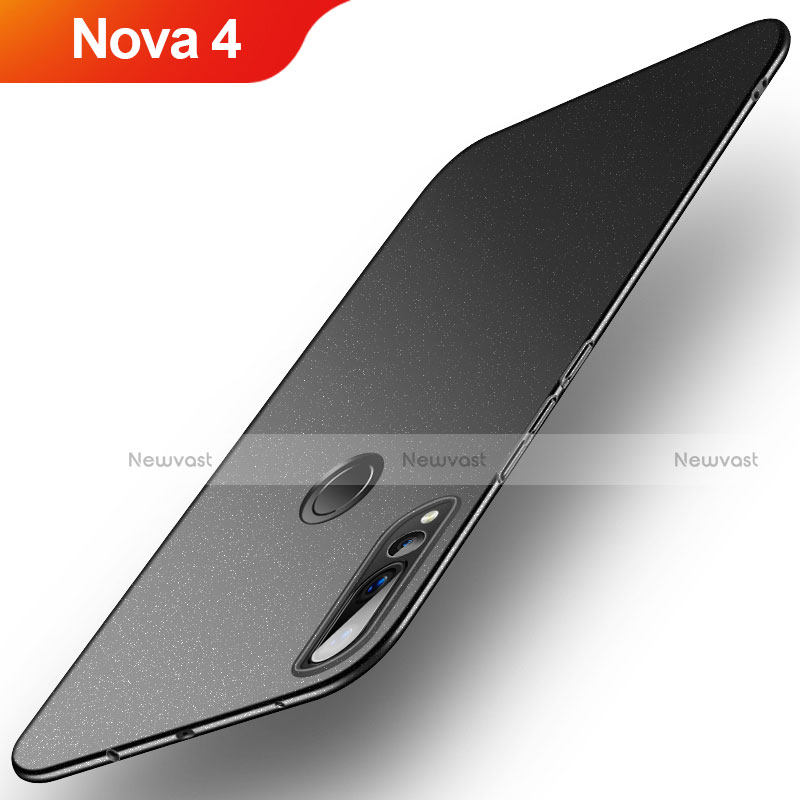 Hard Rigid Plastic Quicksand Cover Case for Huawei Nova 4 Black